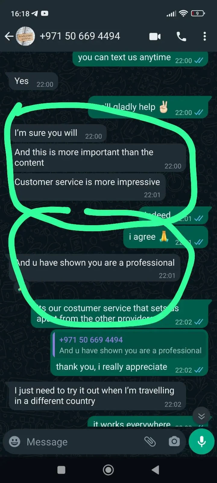 4KPrime IPTV customer conversation from the USA